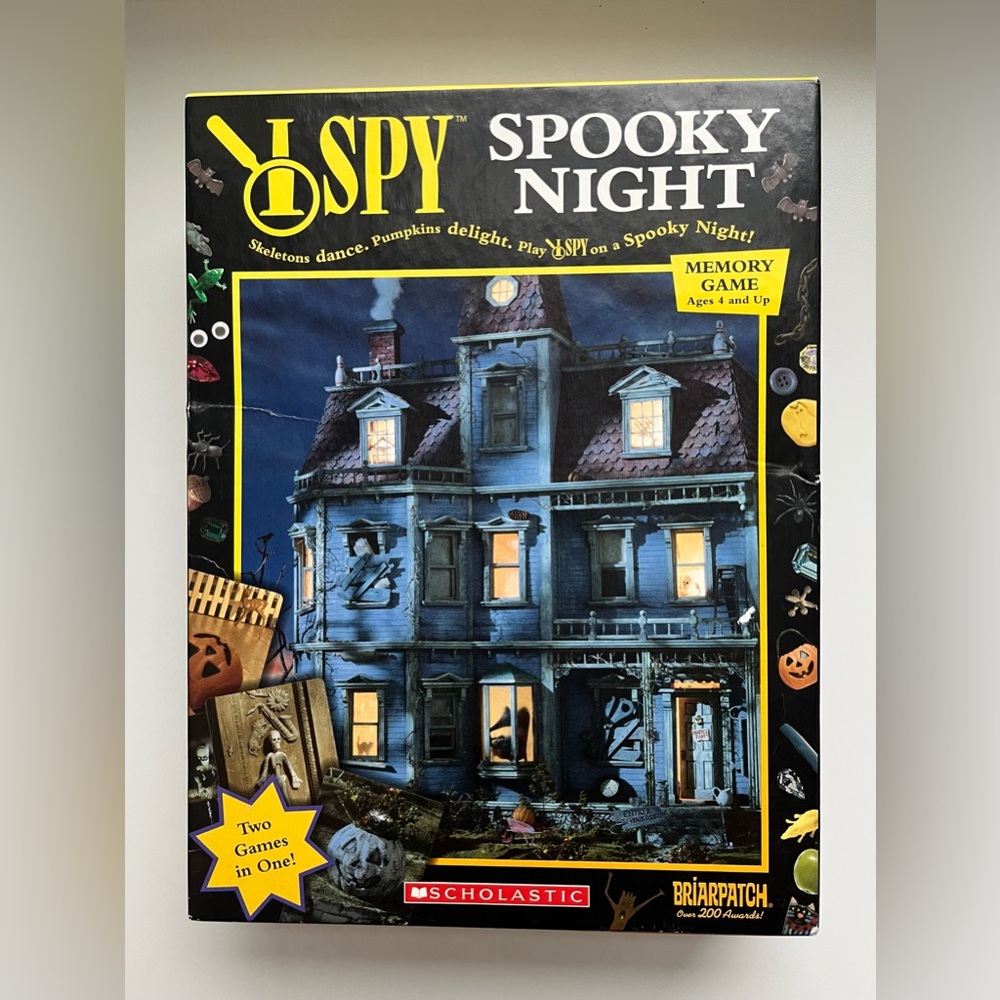 Scholastic I Spy Spooky Night 2-in-1 Memory Card Game | Ages 4+ | Complete